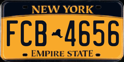 NY license plate FCB4656