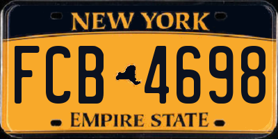 NY license plate FCB4698