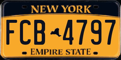NY license plate FCB4797