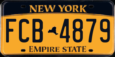 NY license plate FCB4879