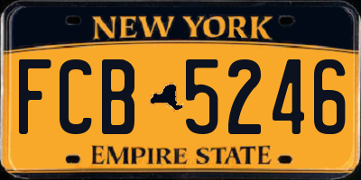 NY license plate FCB5246