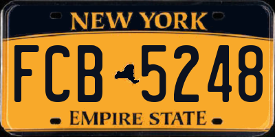 NY license plate FCB5248