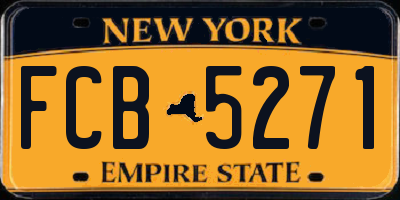 NY license plate FCB5271