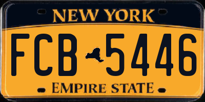NY license plate FCB5446