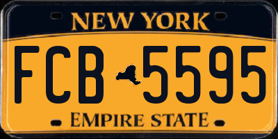 NY license plate FCB5595