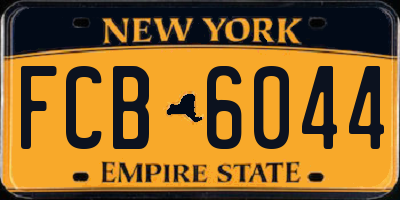 NY license plate FCB6044