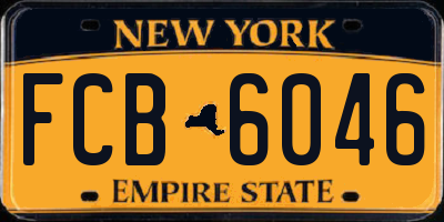 NY license plate FCB6046