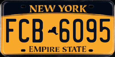 NY license plate FCB6095