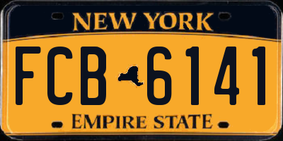NY license plate FCB6141