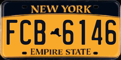 NY license plate FCB6146