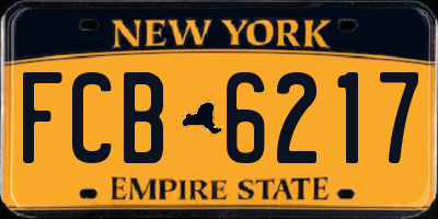 NY license plate FCB6217