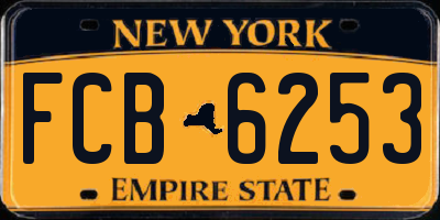 NY license plate FCB6253