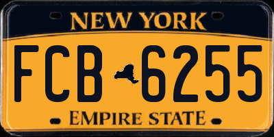 NY license plate FCB6255