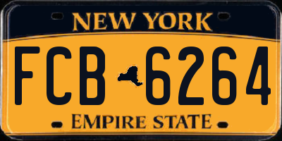 NY license plate FCB6264