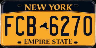 NY license plate FCB6270
