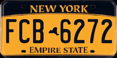 NY license plate FCB6272