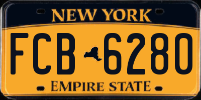 NY license plate FCB6280