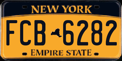 NY license plate FCB6282