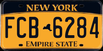 NY license plate FCB6284