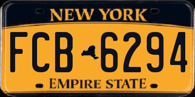 NY license plate FCB6294