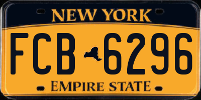 NY license plate FCB6296
