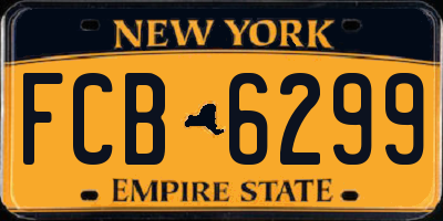 NY license plate FCB6299