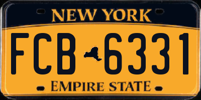 NY license plate FCB6331