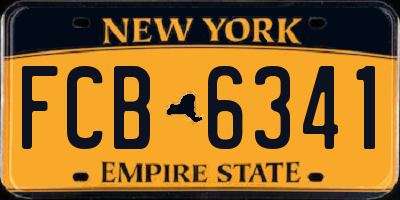 NY license plate FCB6341