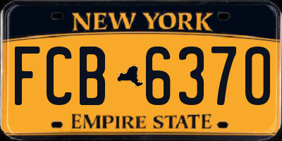NY license plate FCB6370