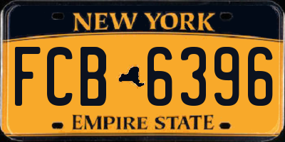 NY license plate FCB6396