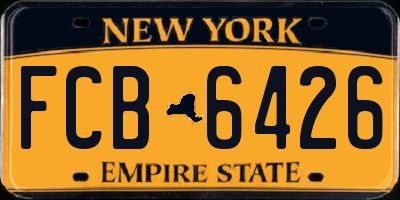 NY license plate FCB6426