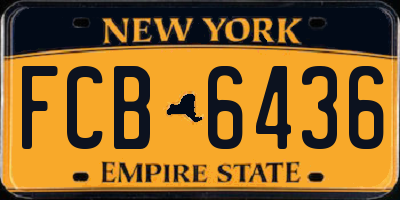 NY license plate FCB6436
