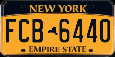 NY license plate FCB6440