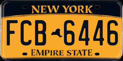 NY license plate FCB6446