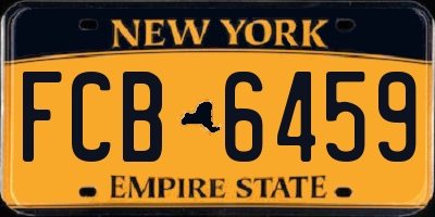 NY license plate FCB6459
