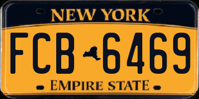 NY license plate FCB6469