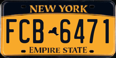 NY license plate FCB6471
