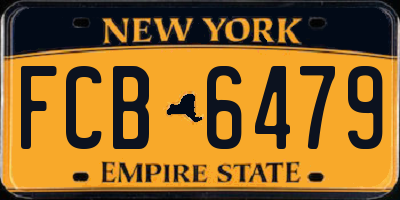 NY license plate FCB6479