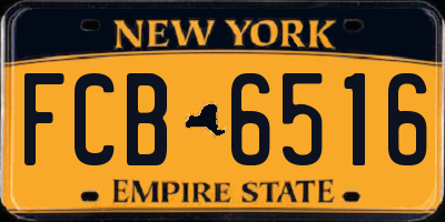 NY license plate FCB6516
