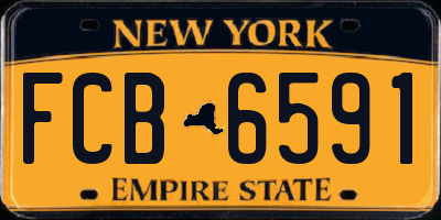NY license plate FCB6591