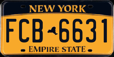 NY license plate FCB6631