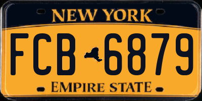 NY license plate FCB6879