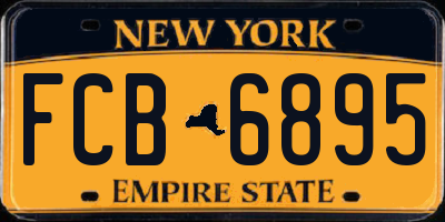 NY license plate FCB6895