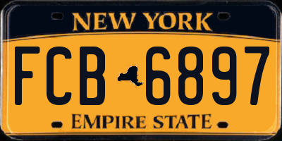 NY license plate FCB6897