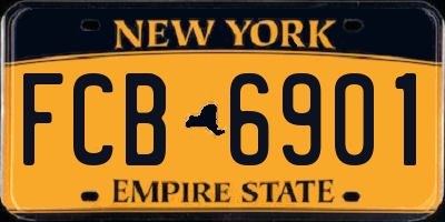 NY license plate FCB6901