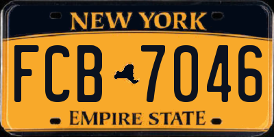 NY license plate FCB7046