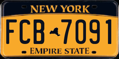NY license plate FCB7091