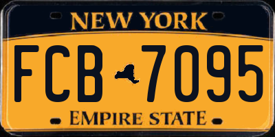NY license plate FCB7095