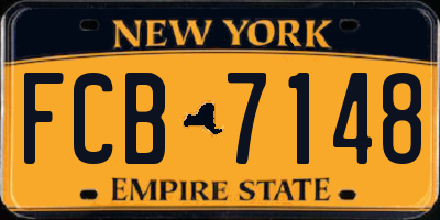 NY license plate FCB7148