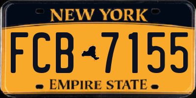 NY license plate FCB7155